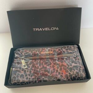 Travelon Womens RFID Blocking Zip-Around Wallet Animal Print NEW with tags